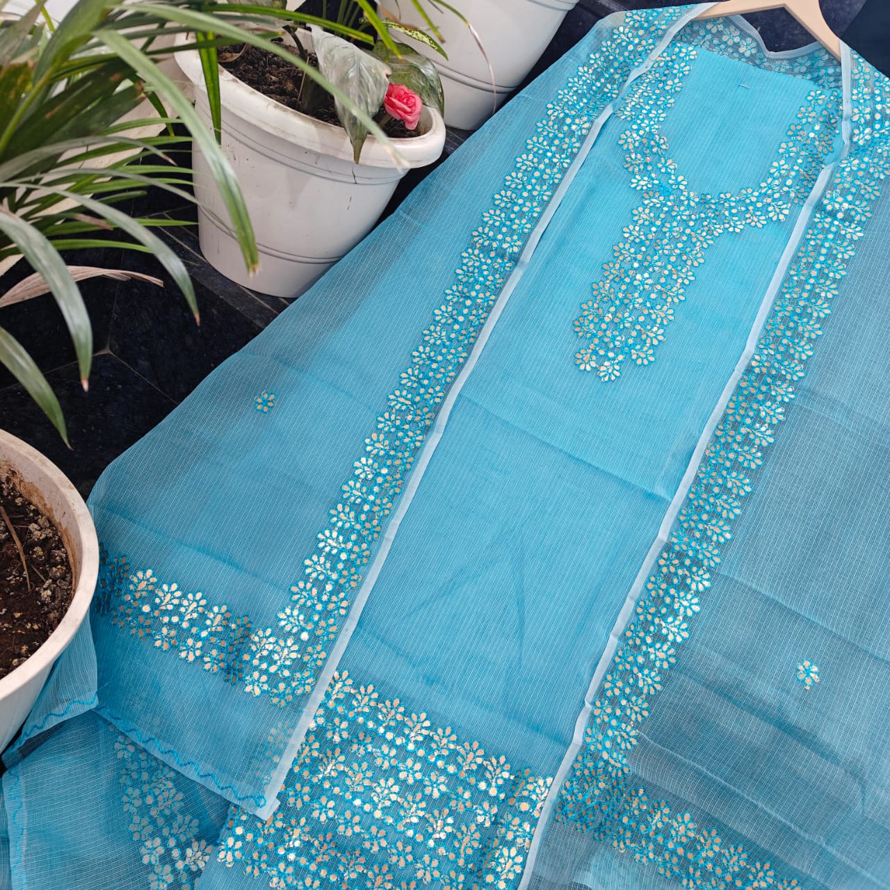 YUVI STYLE FULL KOTA DORIYA TOP AND DUPTTA SUIT SET (FKDYS104)