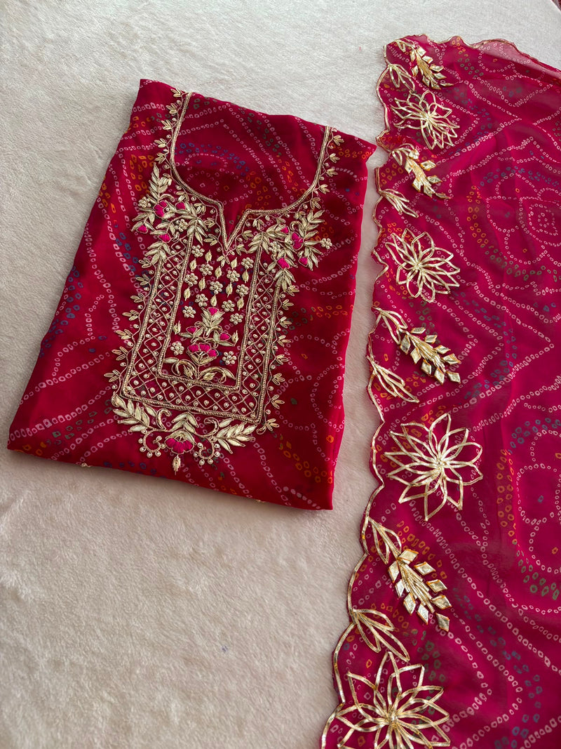 Premium Georgette fabric kurta with zardogi handwork ( GBT20)