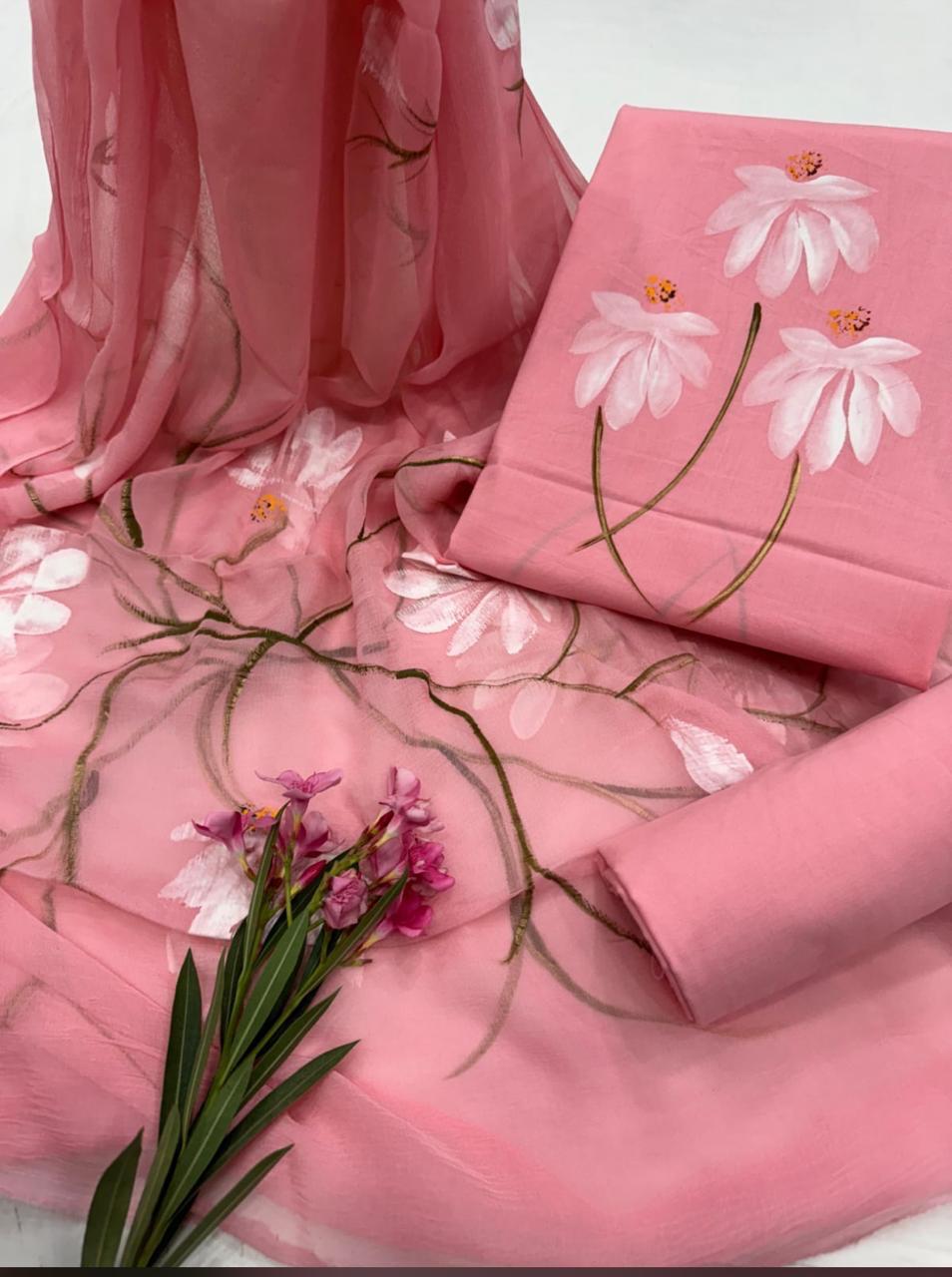 pure chiffon dress materials Serine D No S-886 Chiffon Dress Material Designer Ladies Suits Supplier