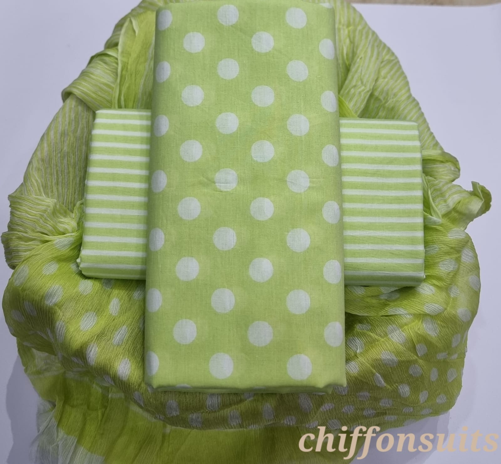 DESIGNER HAND BLOCK PRINT PURE COTTON SUIT WITH CHIFFON DUPATTA (PCHFYS152)