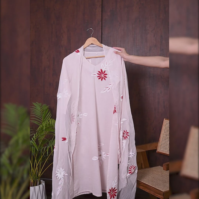ELEGANT HAND BLOCK PRINT PURE COTTON SUIT WITH CHIFFION DUPTTA (PCHFYS107)