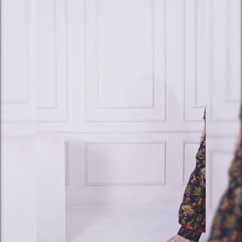 Hand block print Cotton top and bottom set (2PCYS44)