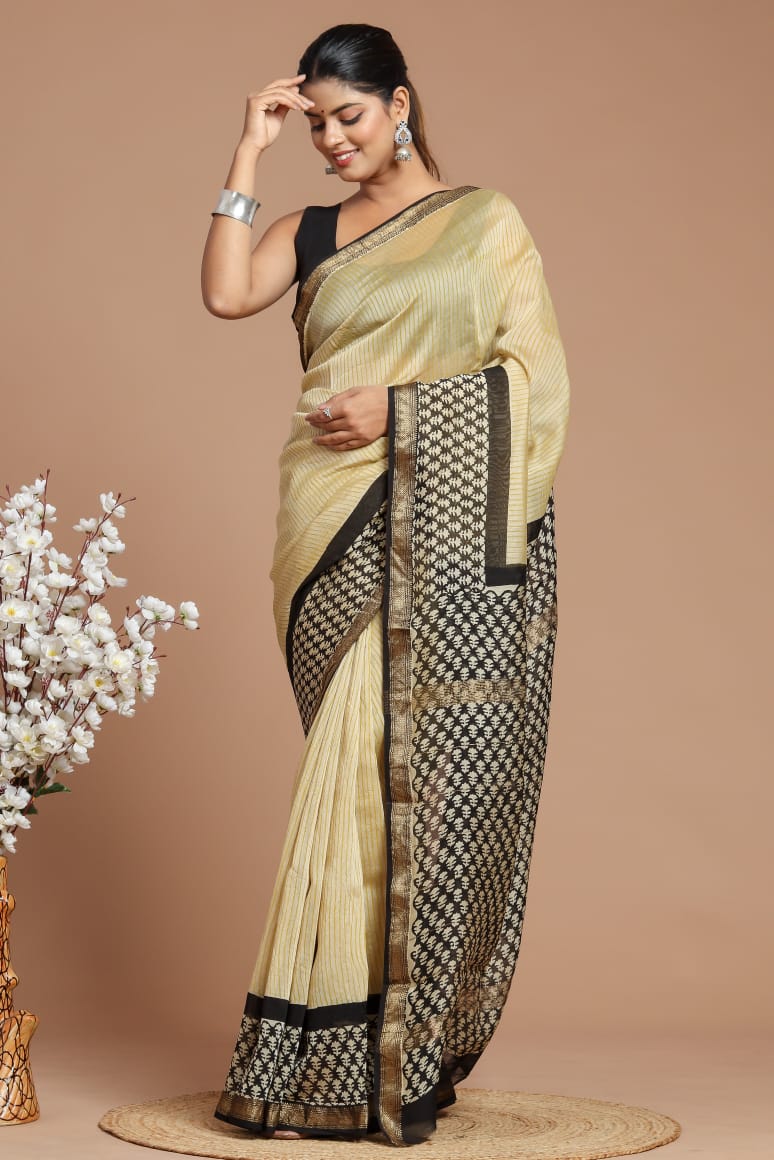 Chanderi and Maheshwari Silk Saree