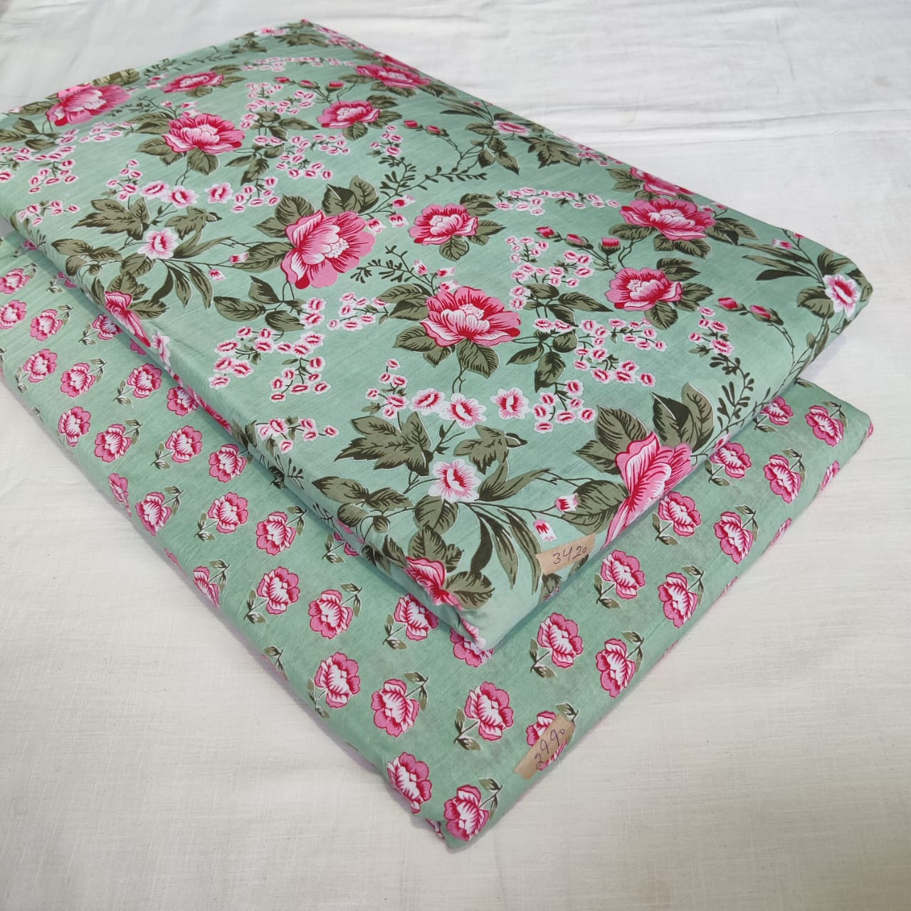 Traditional Hand block print Cotton top and bottom set (2PCYS68)