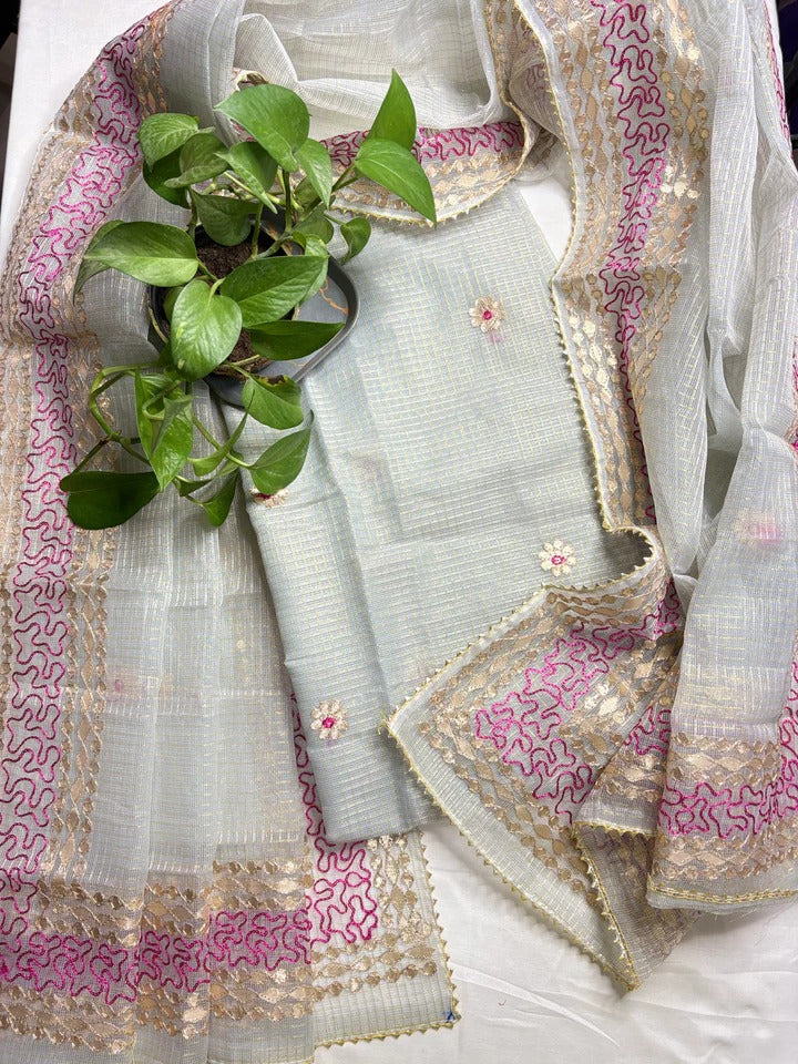 YUVI STYLE FULL KOTA DORIYA TOP AND DUPTTA SUIT SET (FKDYS59)