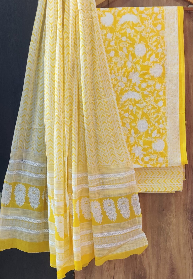 TRADITIONAL COTTON SUIT WITH  MULMUL  DUPPTA (MALYS249)