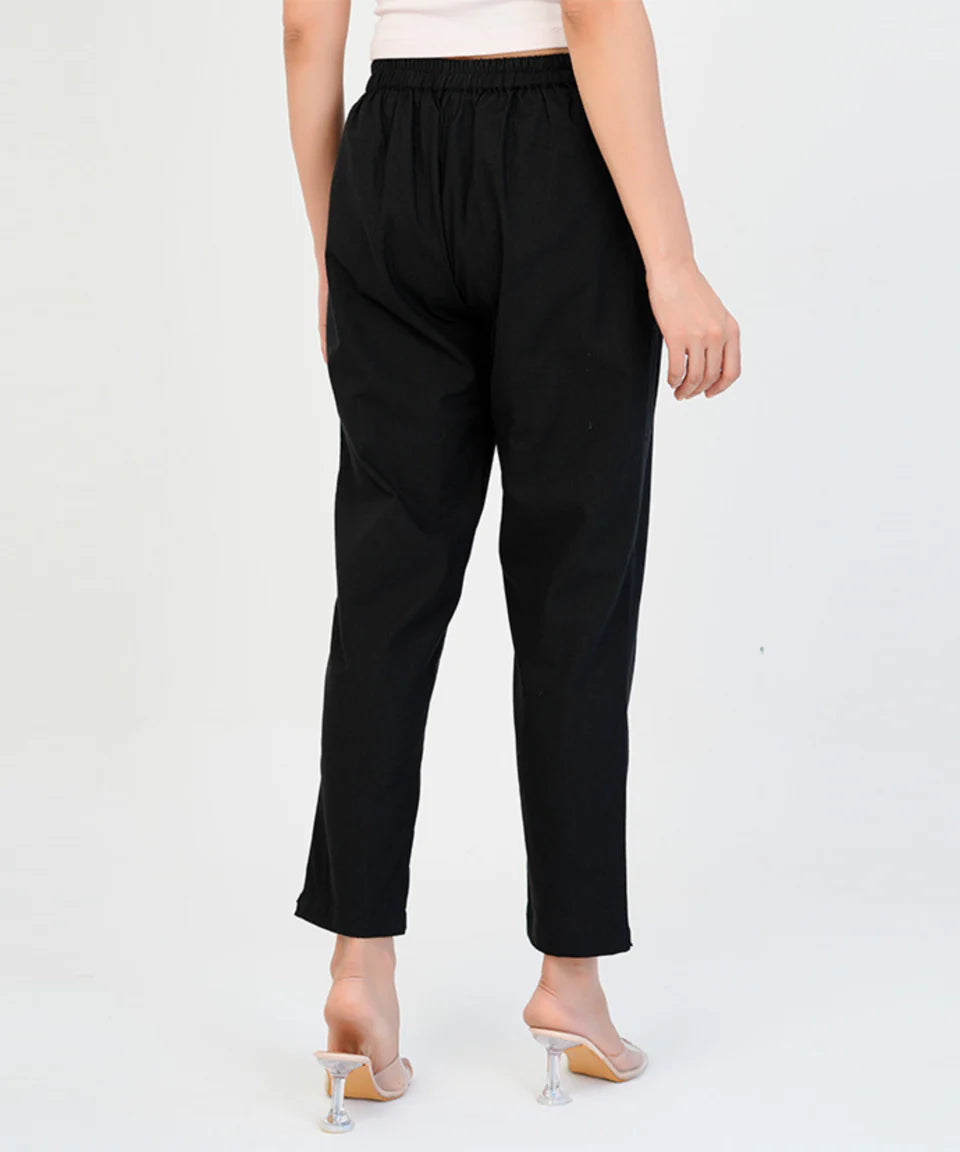 Black Cotton Pant  (SAYS02)