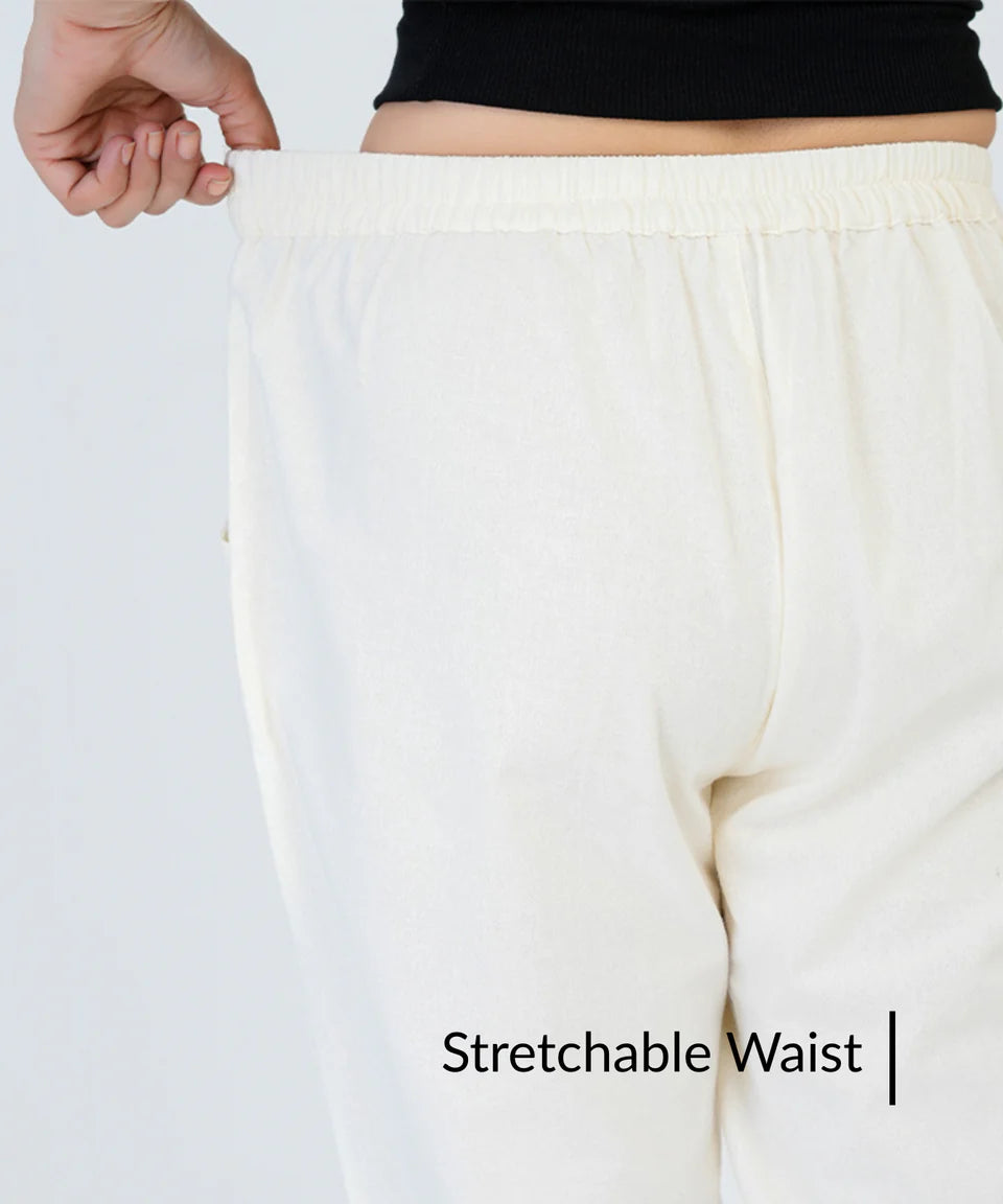 Off White Cotton Pant (SAYS13)
