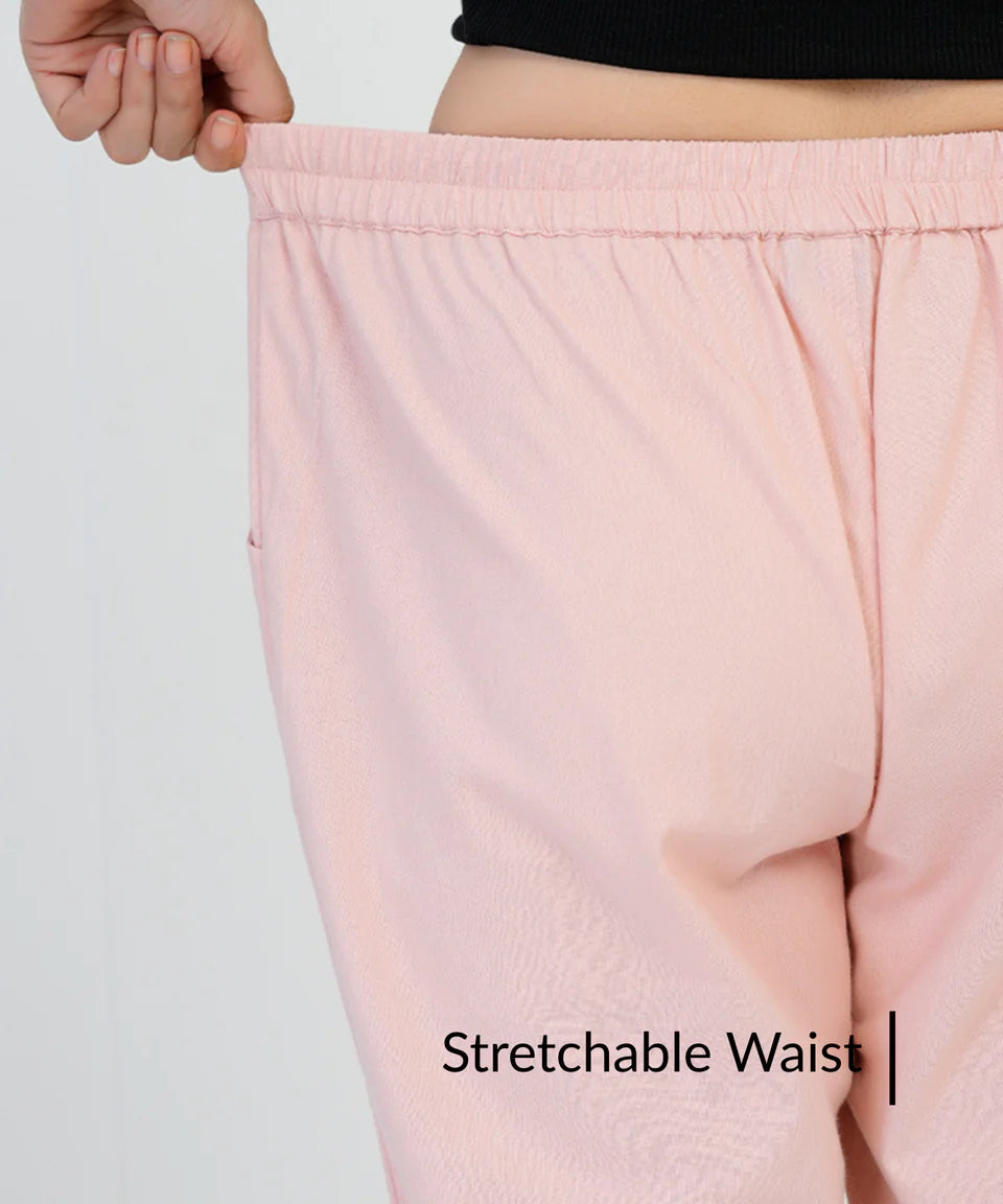 Silemen Pink Cotton Pant (SAYS18)