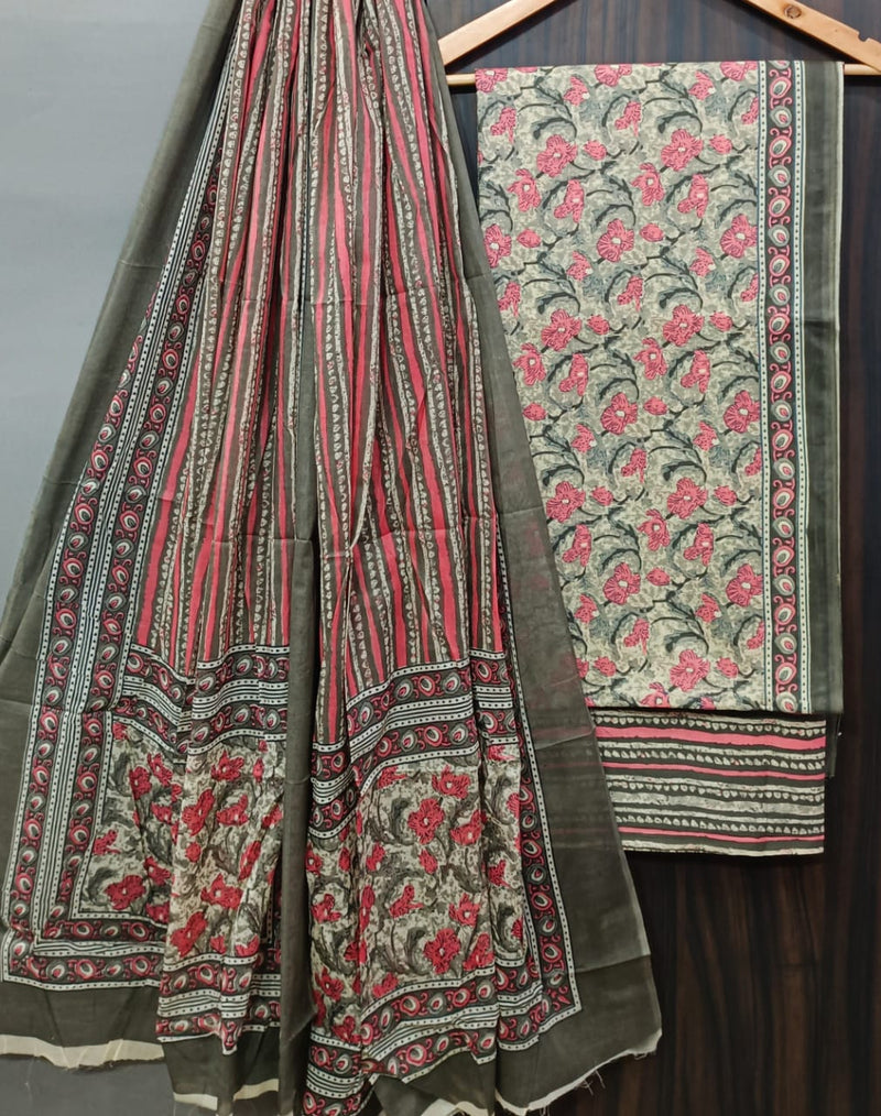 TRADITIONAL COTTON SUIT WITH MULMUL DUPPTA (MALYS286)