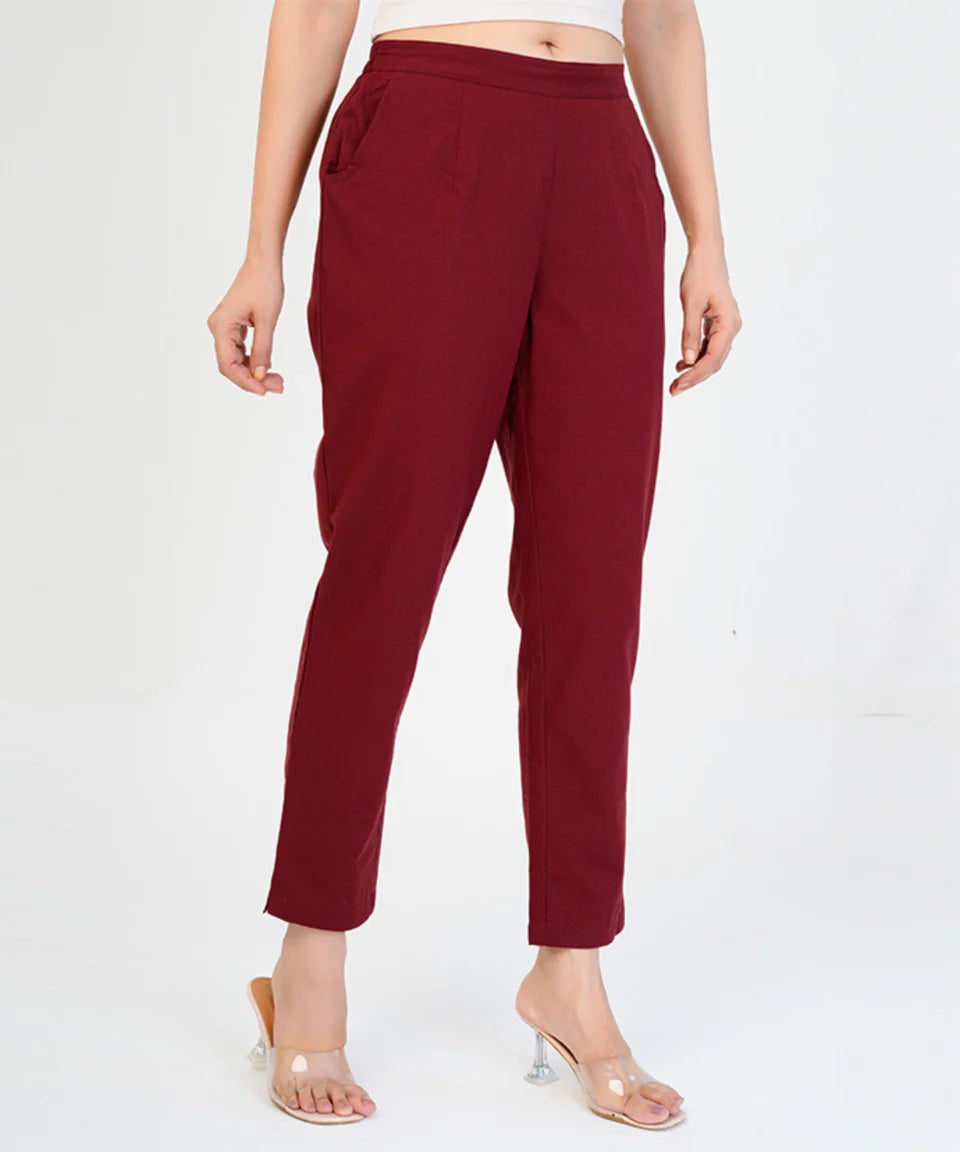 Maroon Cotton Pant (SAYS04)