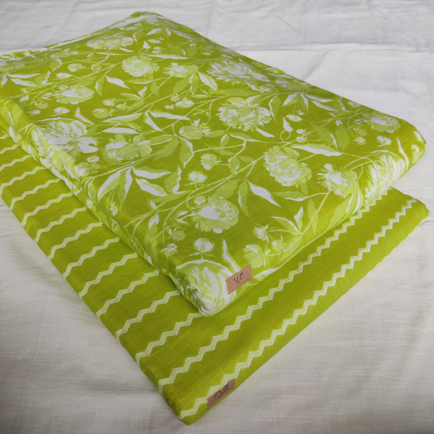 Traditional Hand block print Cotton top and bottom set (2PCYS100)