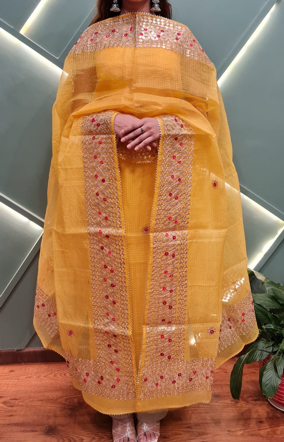 YUVI STYLE  FULL KOTA DORIYA  TOP AND DUPTTA SUIT SET  (FKDYS50)