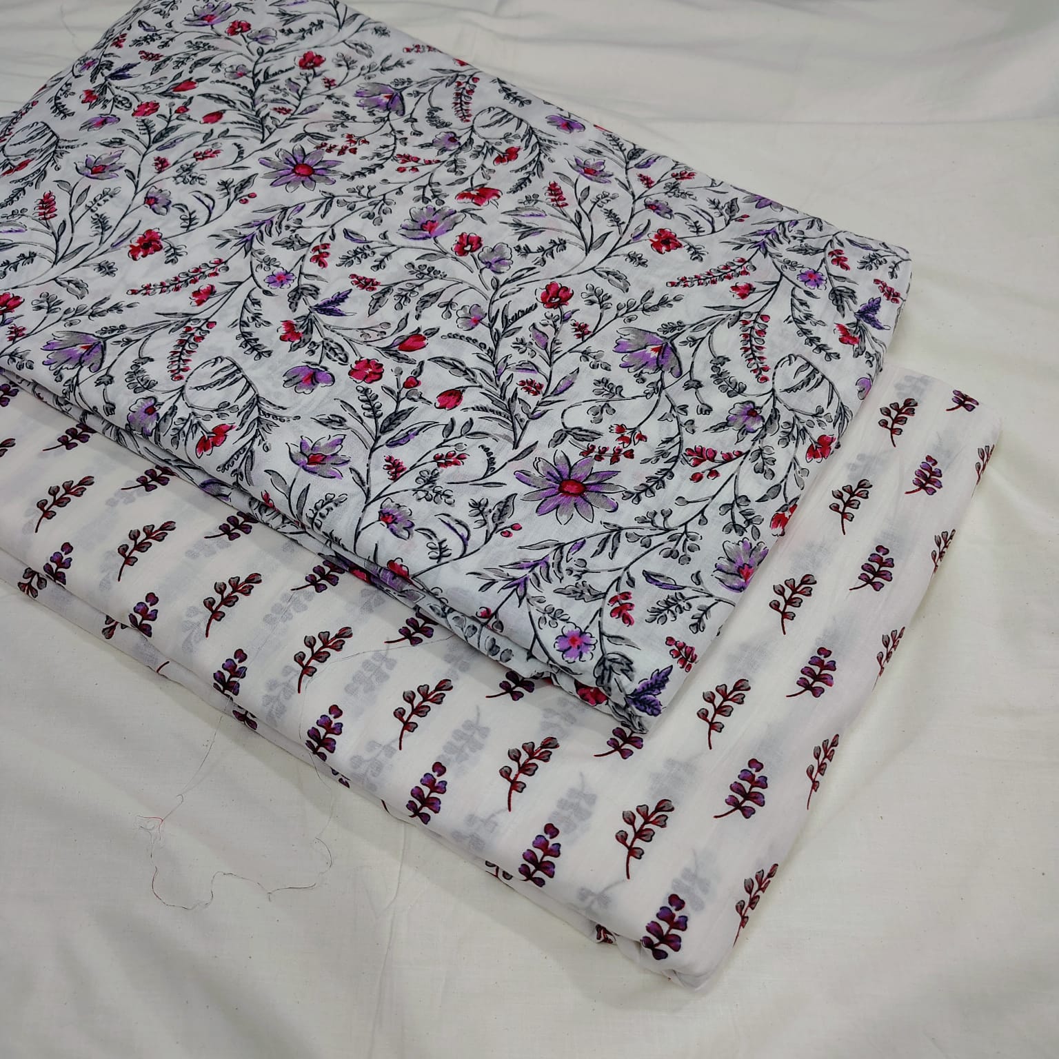 Traditional Hand block print Cotton top and bottom set (2PCYS94)
