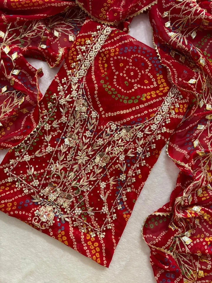 Premium Georgette fabric kurta with zardogi handwork (GBT05)