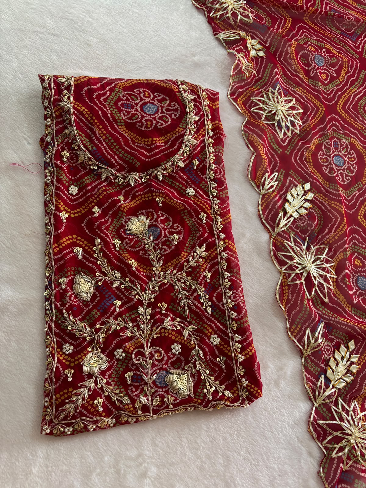 Premium Georgette fabric kurta with zardogi handwork (GBT12)