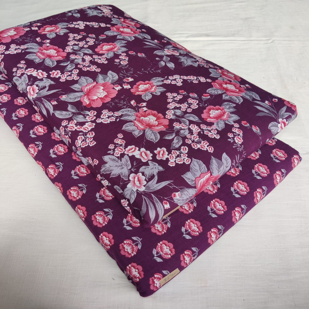 Traditional Hand block print Cotton top and bottom set (2PCYS66)