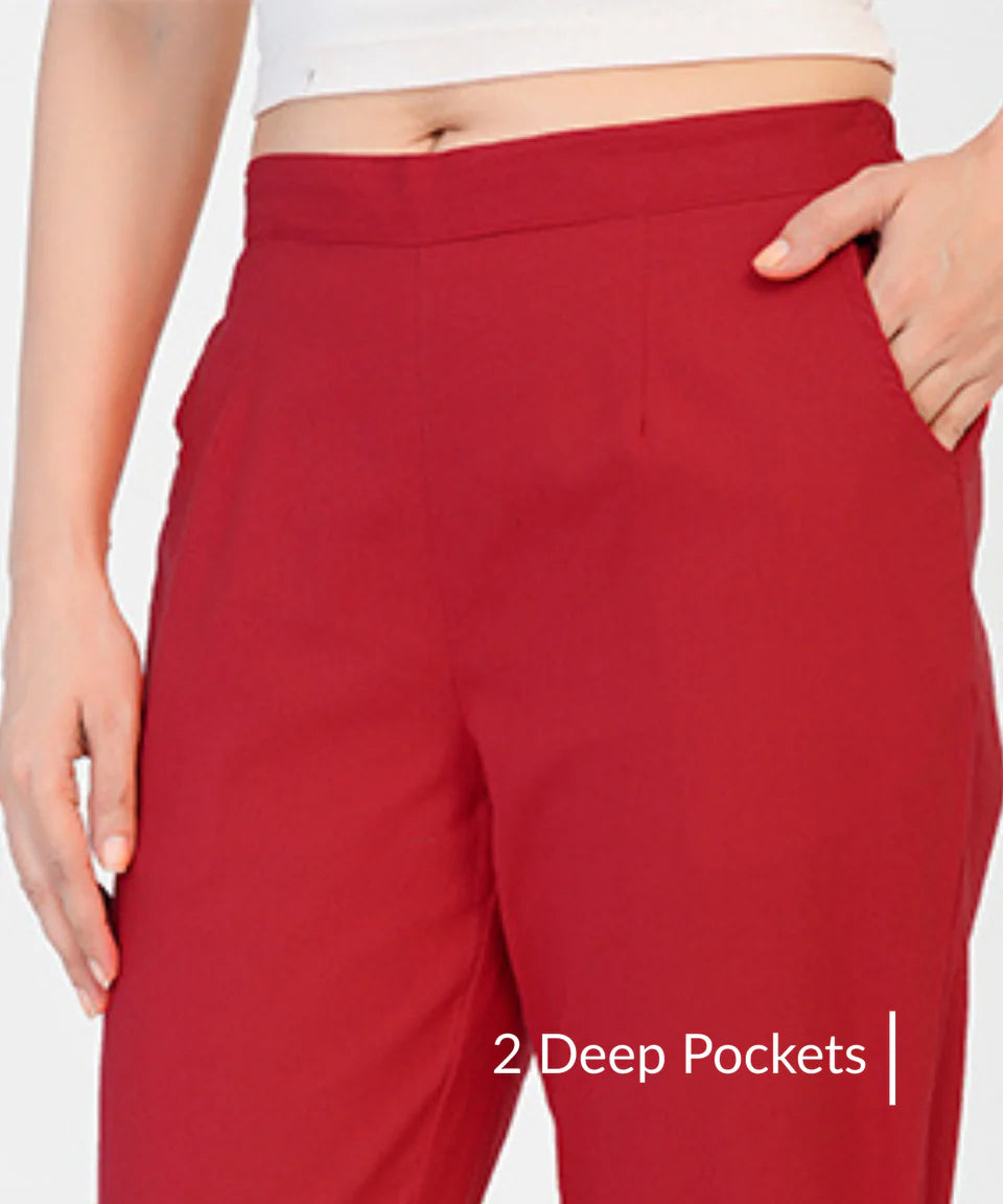 Red Cotton Pant (SAYS10)