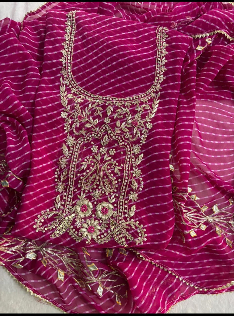 Premium Georgette fabric kurta with zardogi handwork (GBT25)