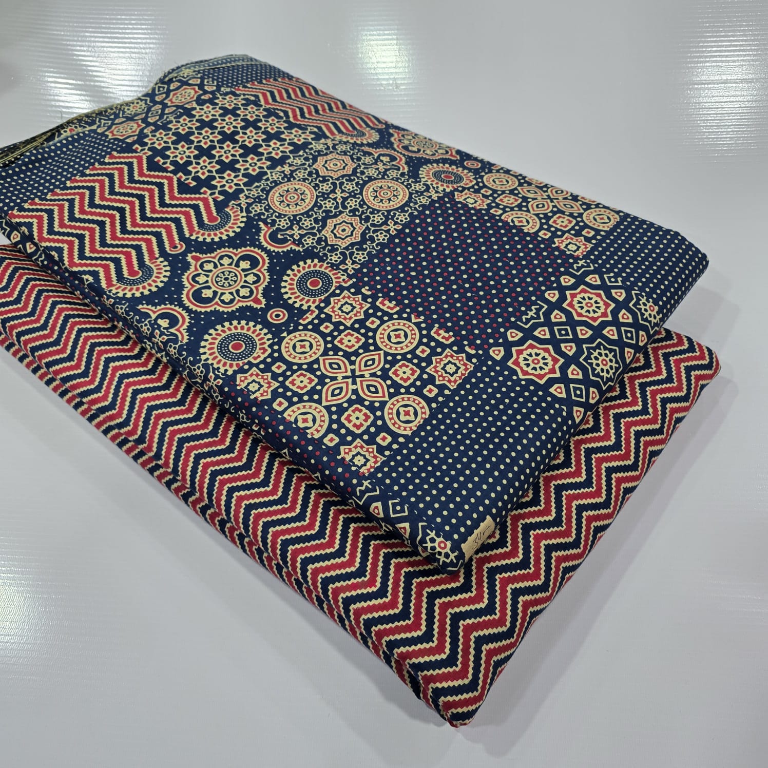 Traditional Hand block print Cotton top and bottom set (2PCYS15)