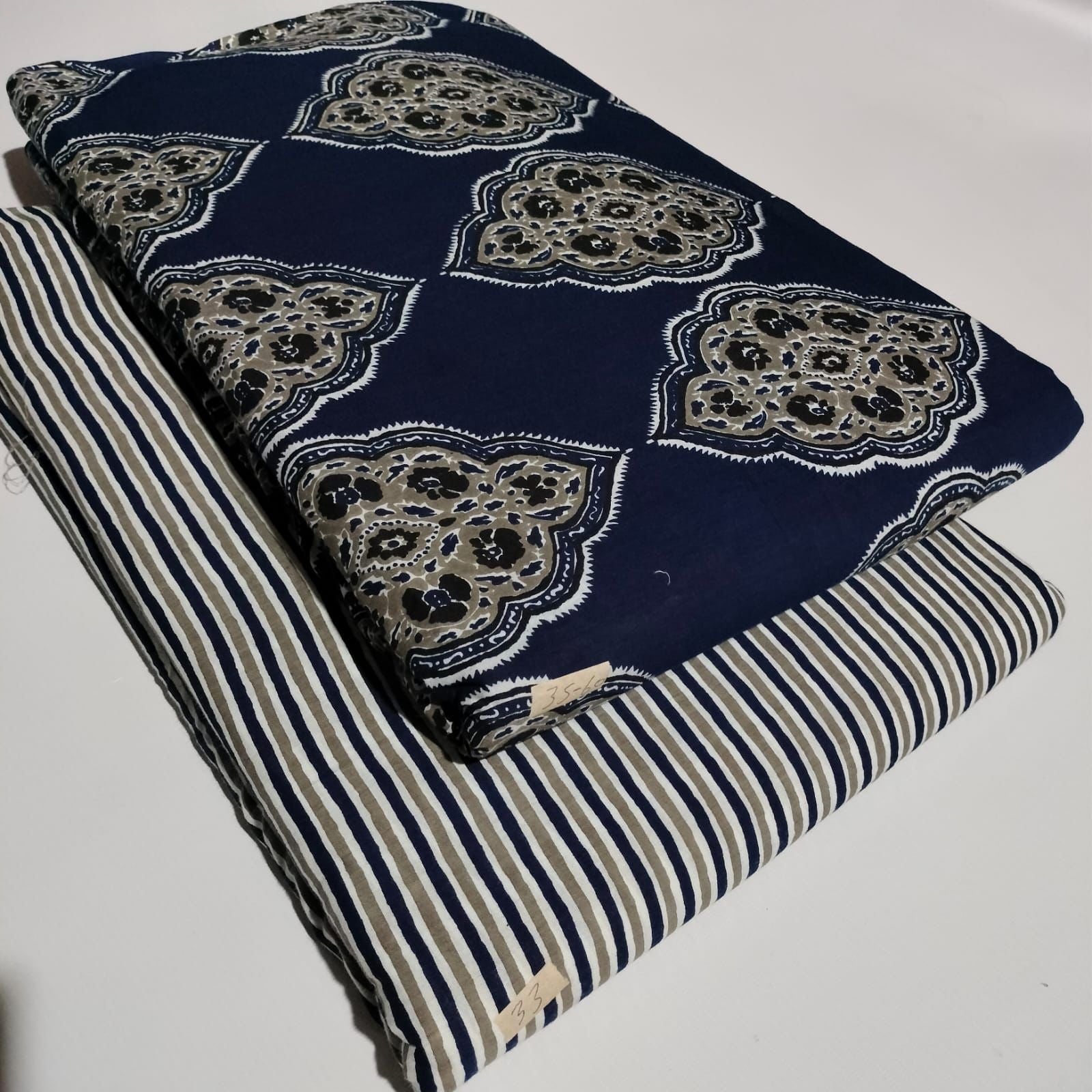 Traditional Hand block print Cotton top and bottom set (2PCYS13)