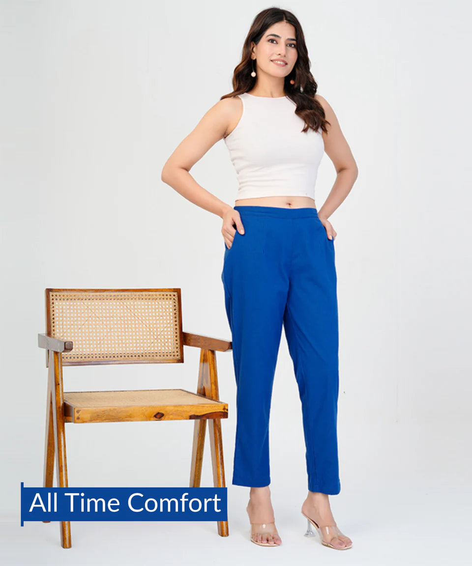 Royal Blue Cotton Pant (SAYS17)