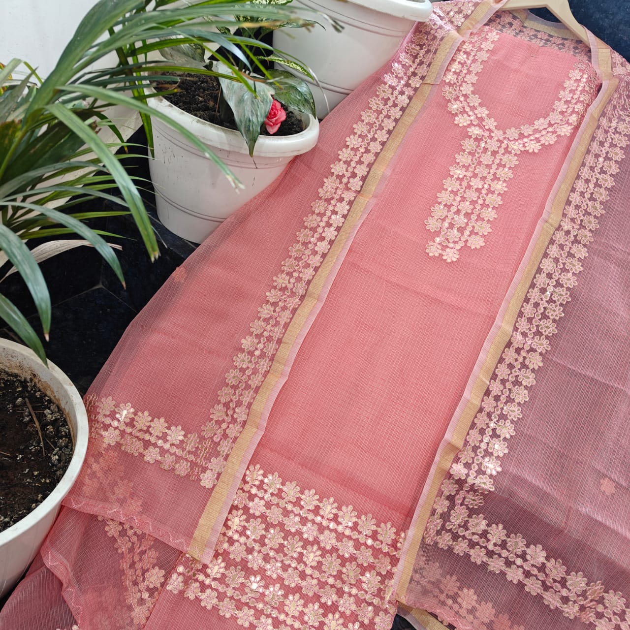 YUVI STYLE FULL KOTA DORIYA TOP AND DUPTTA SUIT SET (FKDYS107)