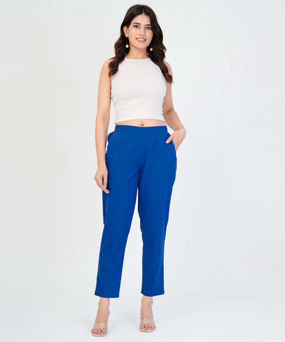 Royal Blue Cotton Pant (SAYS17)