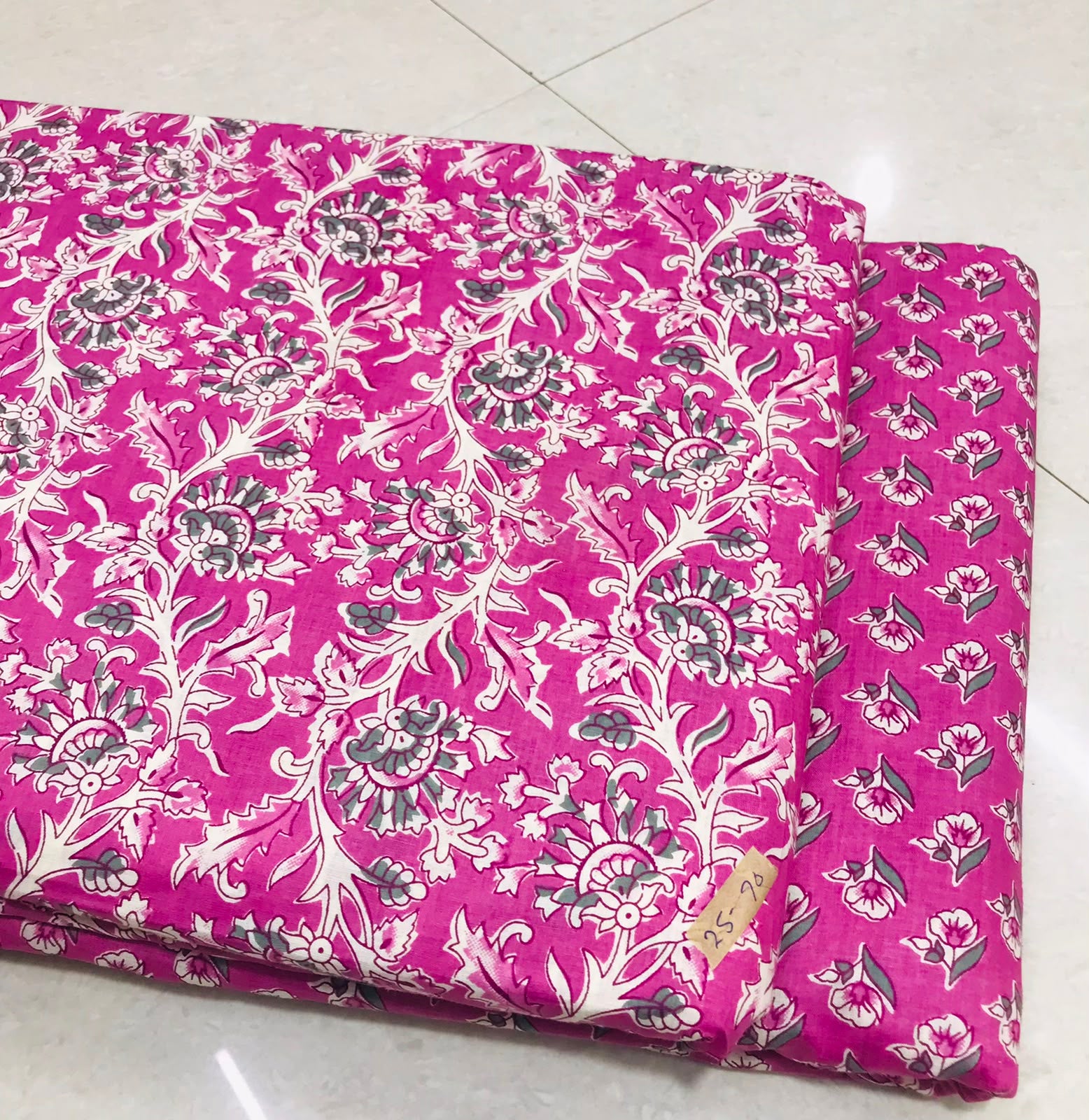 TRADITIONAL HAND BLOCK PRINT COTTON TOP AND BOTTOM SET (2PCYS133)
