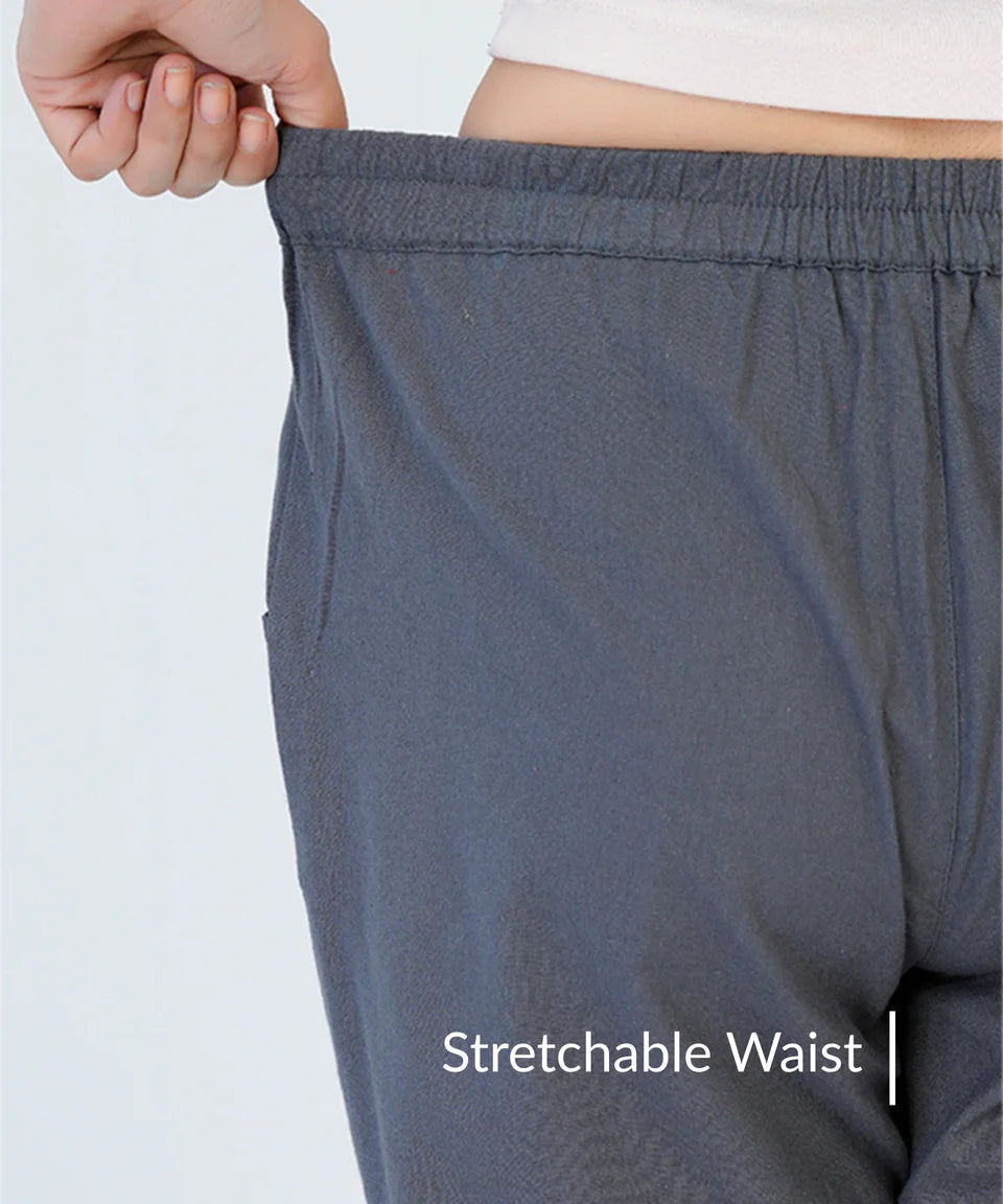 Cement Grey Cotton Pant (SYAS19)