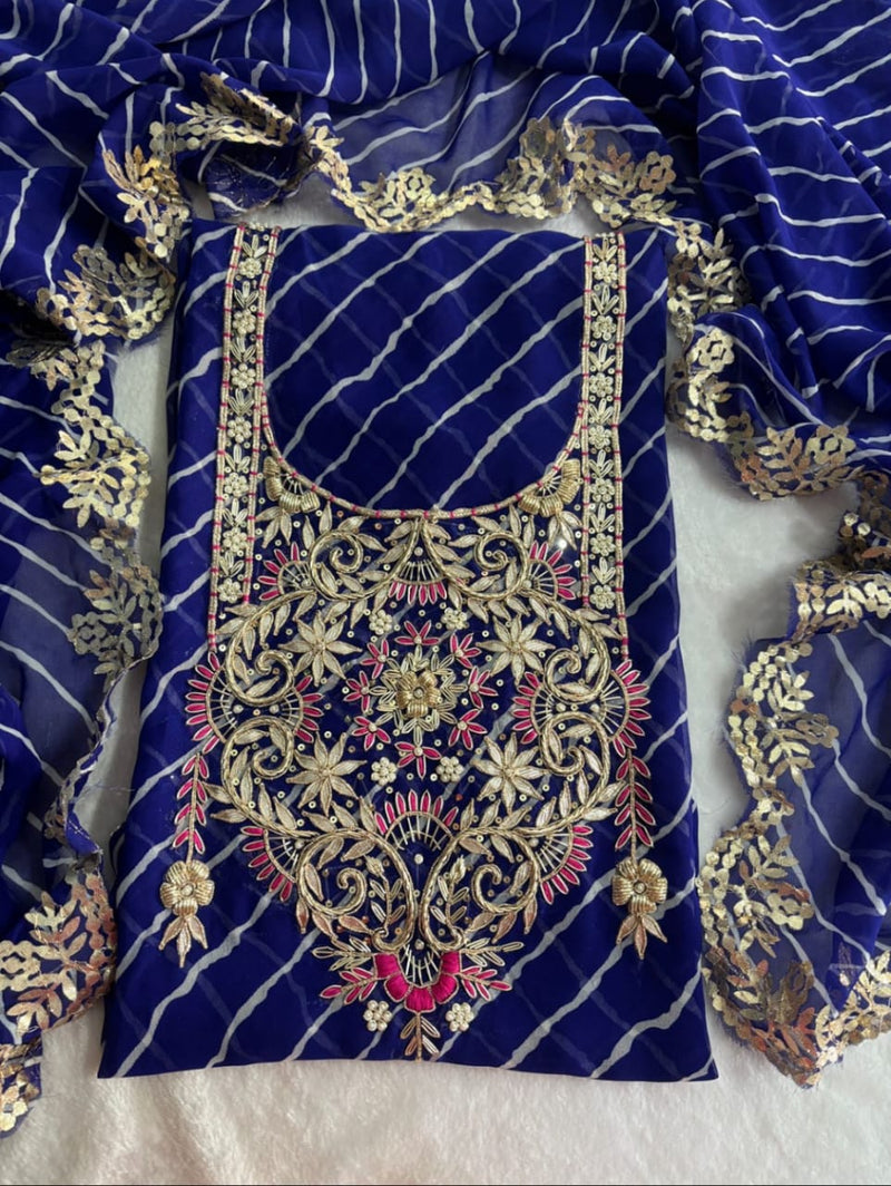 Premium Georgette fabric kurta with zardogi handwork (GBT04)