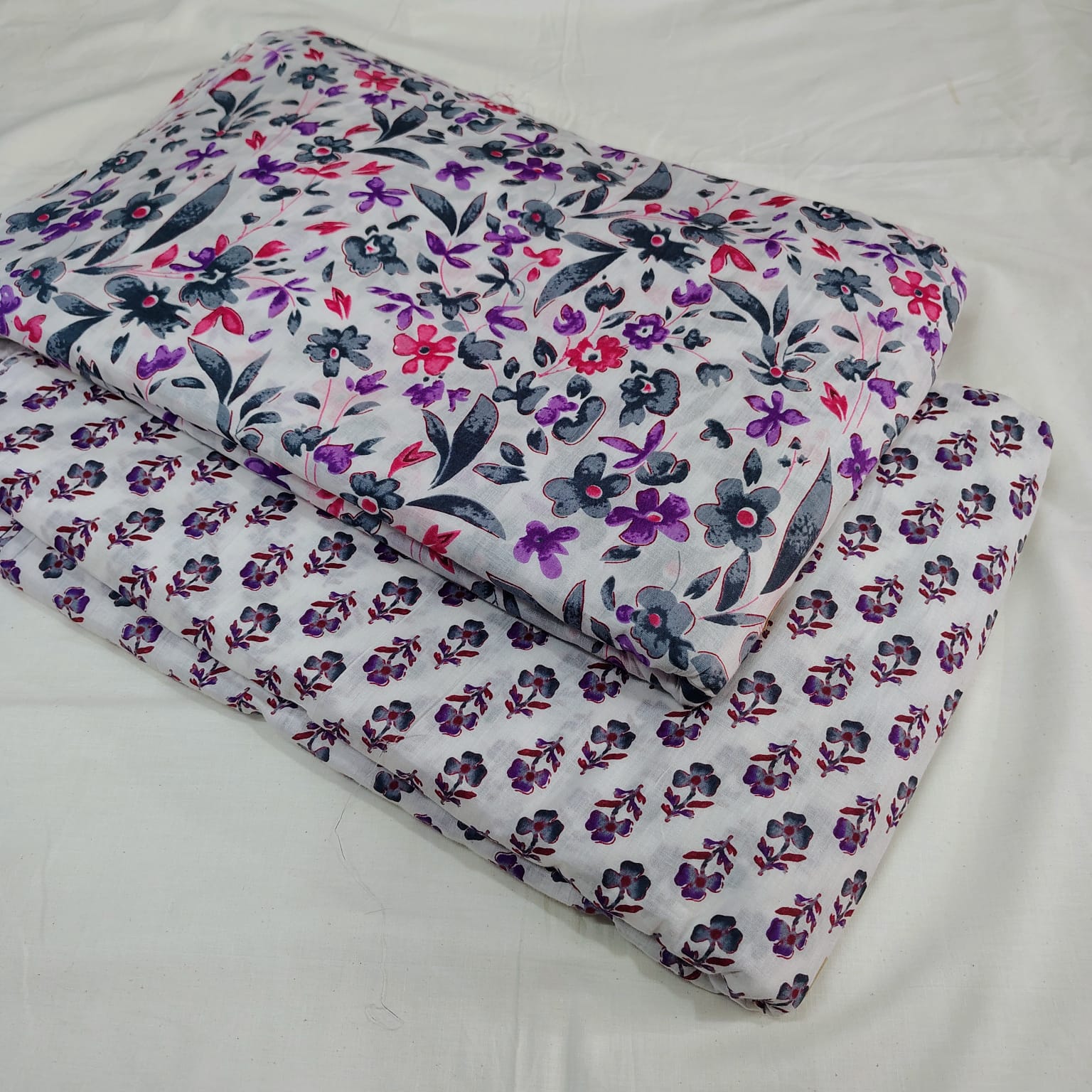 Beautiful  Hand print Cotton top and bottom set (2PCYS98)