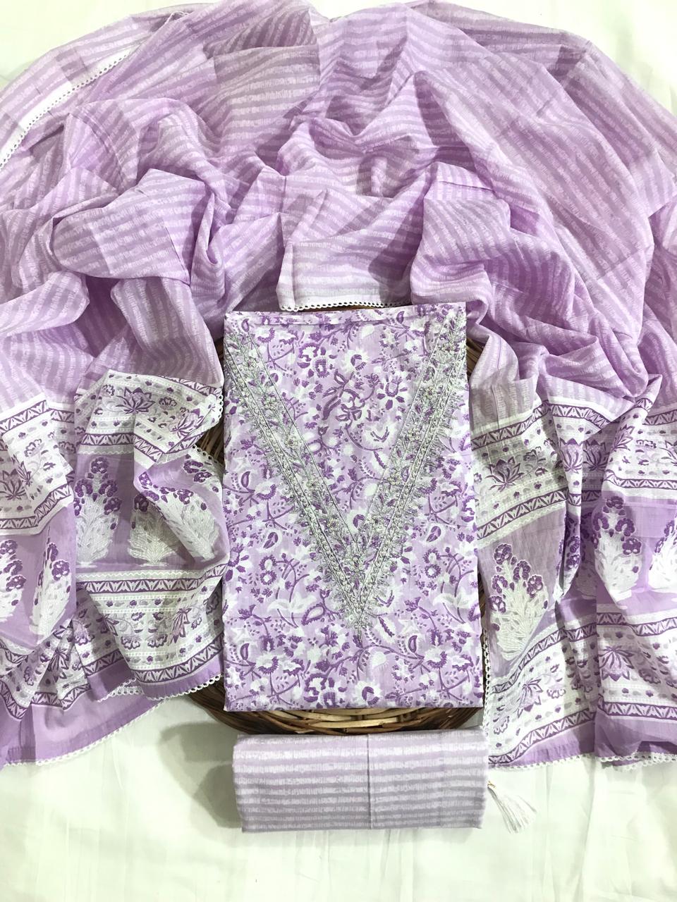 GOTA WORK SUIT SET WITH CHIFFION DUPATTA (GOTAYS75)