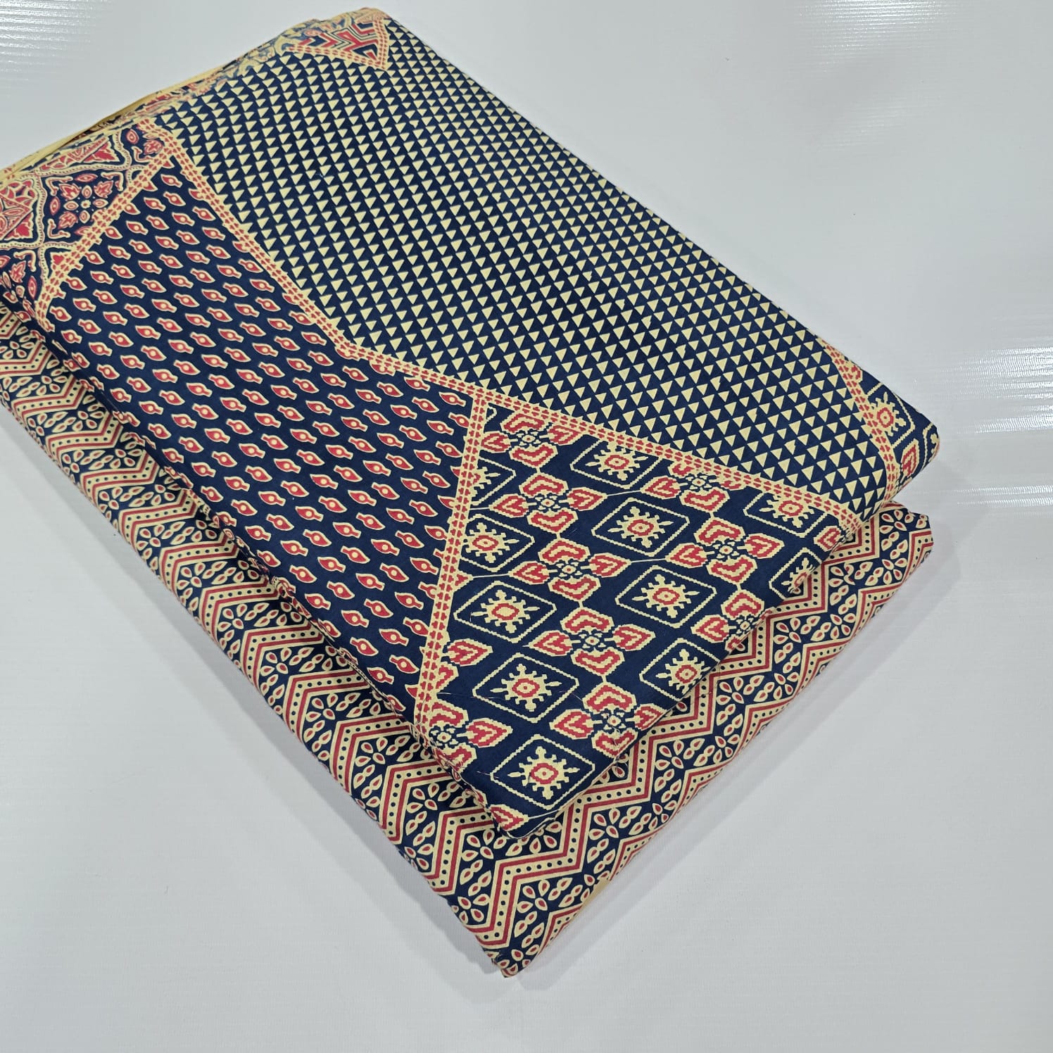 Traditional Hand block print Cotton top and bottom set (2PCYS18)