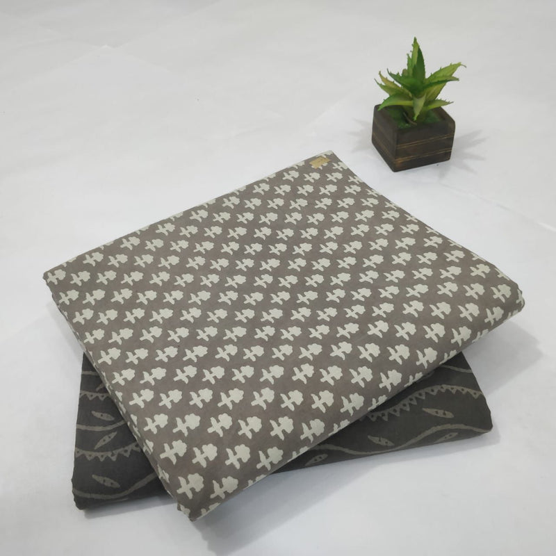 Bagru Hand block print Cotton top and bottom set (2PCYS08)