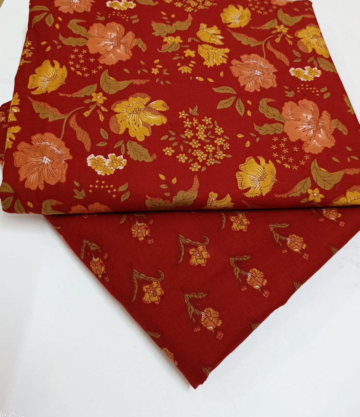 Traditional Hand block print Cotton top and bottom set (2PCYS67)
