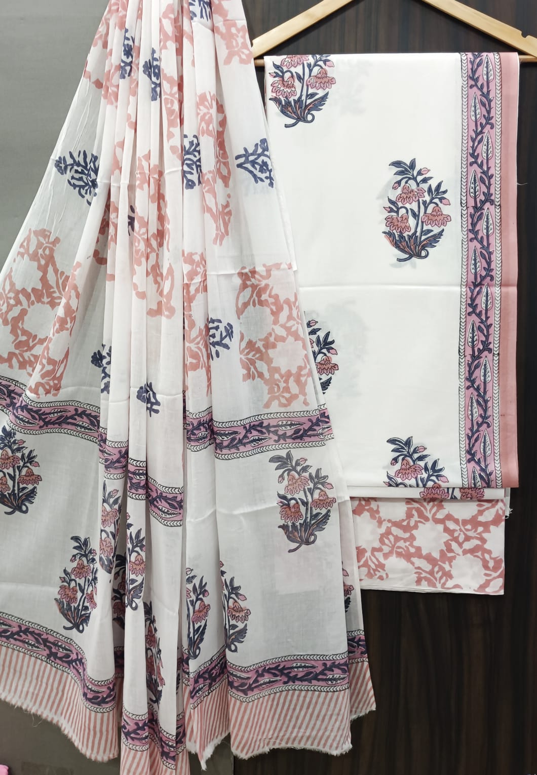 YUVI STYLE HAND BLOCK  PRINT COTTON SUIT SET (MALYS284)