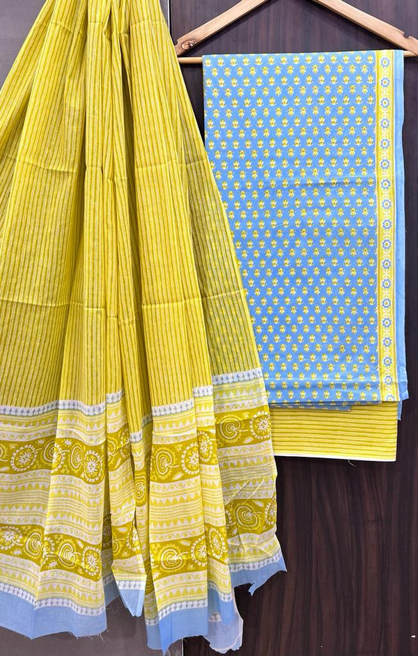TRADITIONAL COTTON SUIT WITH MULMUL DUPPTA (MALYS286)