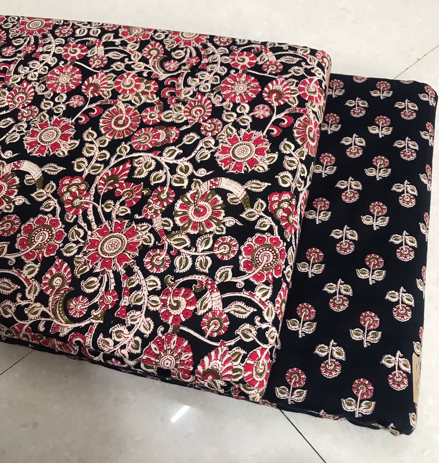 Traditional Hand block print Cotton top and bottom set (2PCYS49)