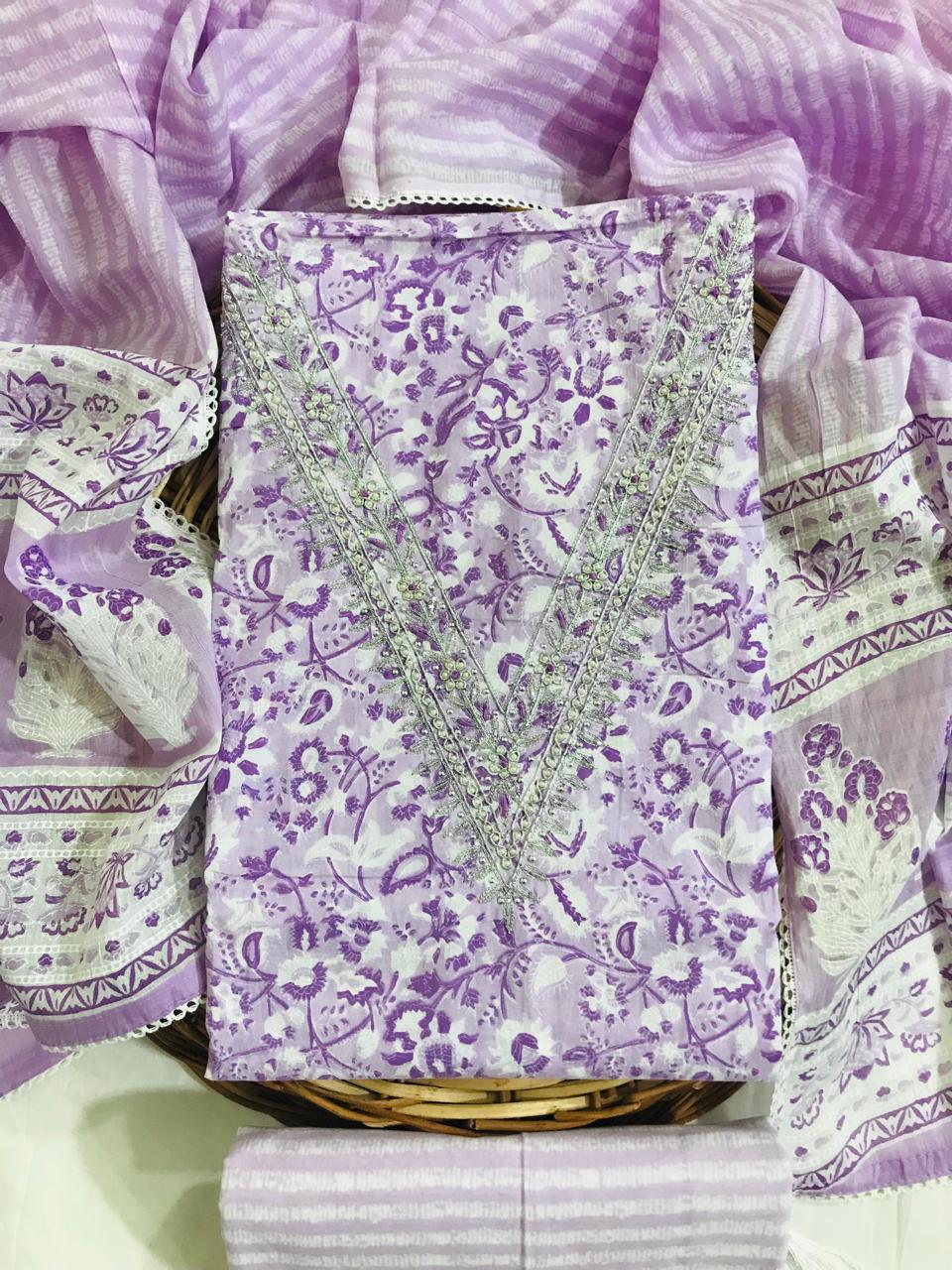 GOTA WORK SUIT SET WITH CHIFFION DUPATTA (GOTAYS75)