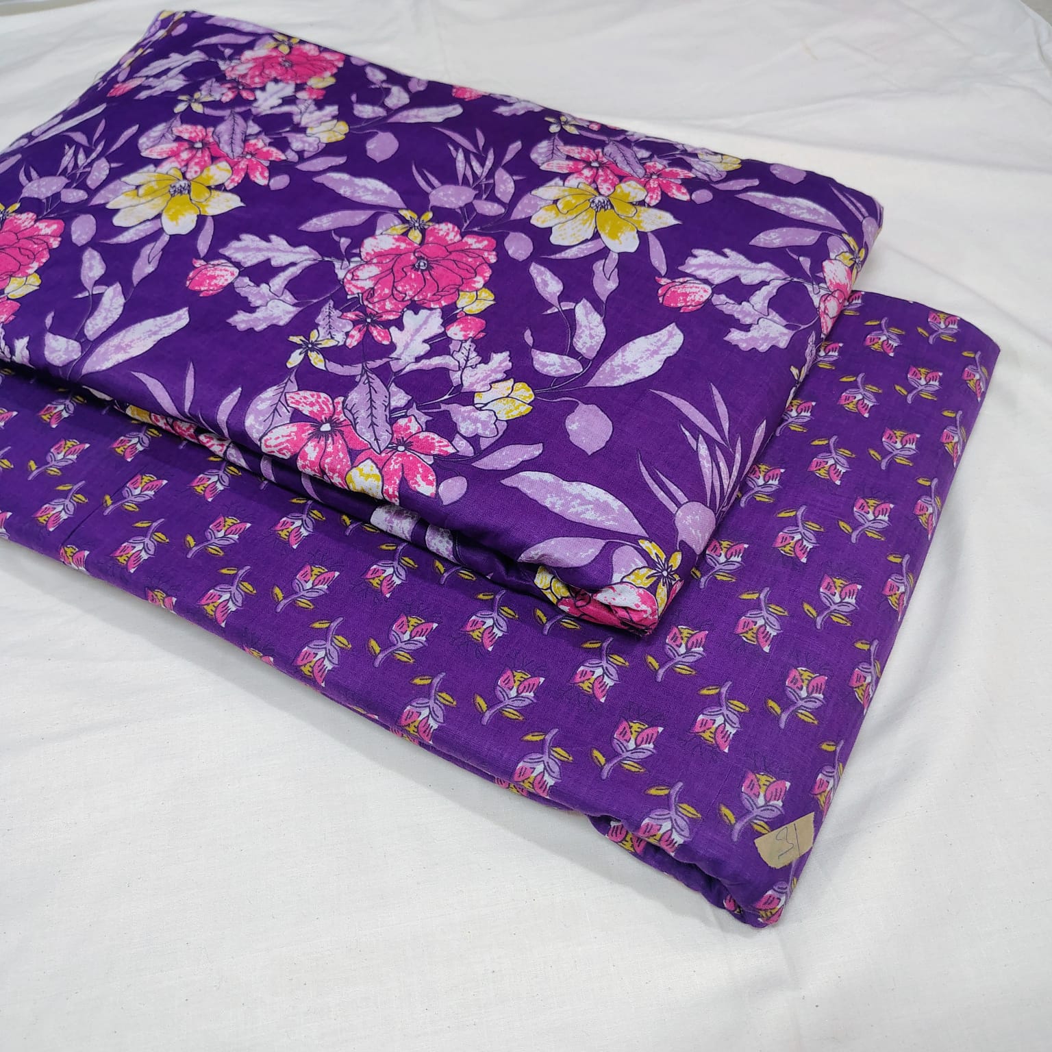 Traditional Hand block print Cotton top and bottom set (2PCYS59)