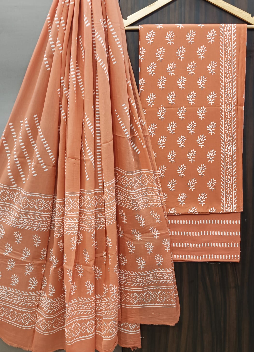 DESIGNER HAND BLOCK   PRINT COTTON SUIT SET (MALYS285)