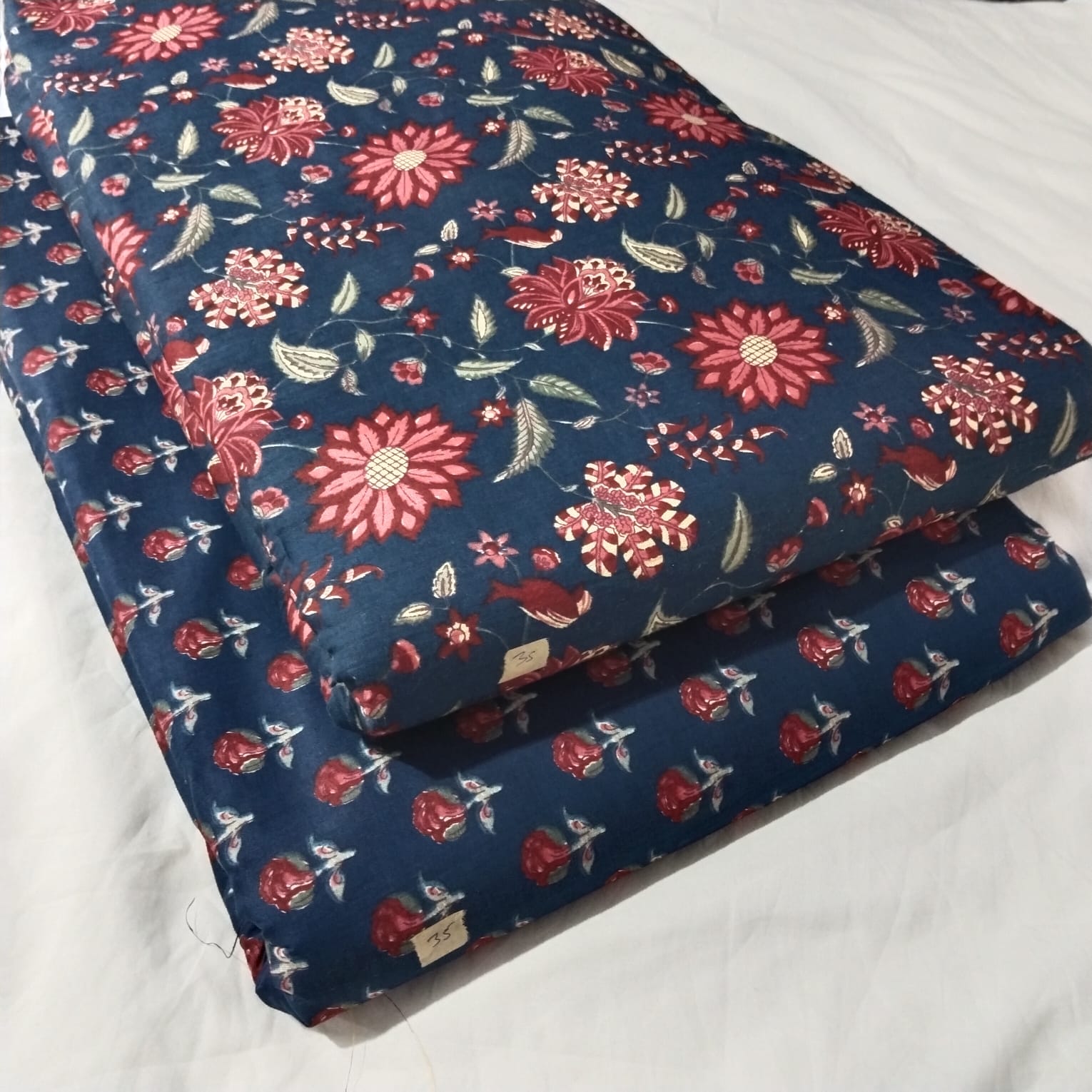 Traditional Hand block print Cotton top and bottom set (2PCYS82)