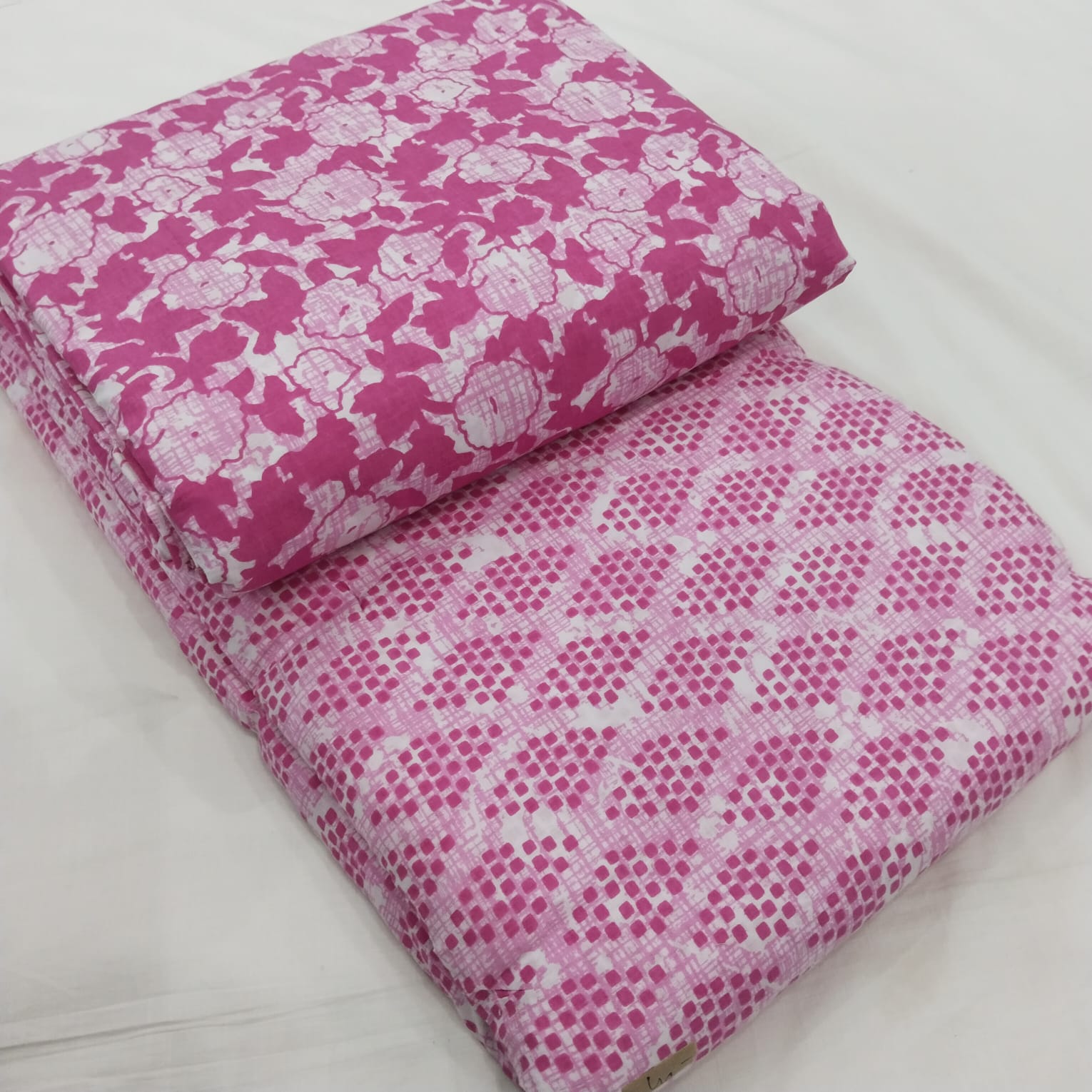 Traditional Hand block print Cotton top and bottom set (2PCYS13)