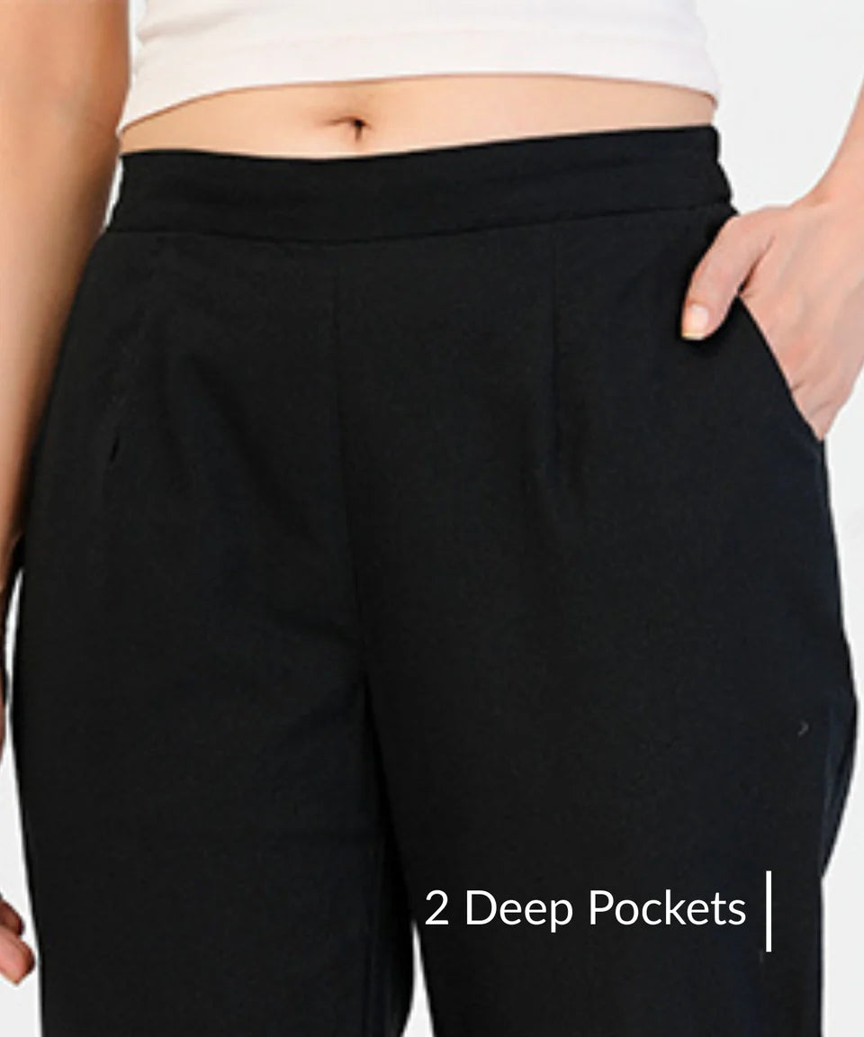 Black Cotton Pant  (SAYS02)