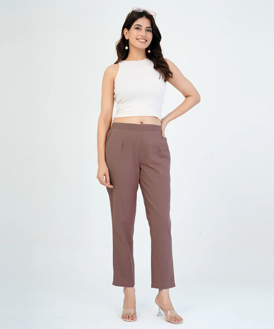 Rose Taupe Cotton Pant  (SAYS14)