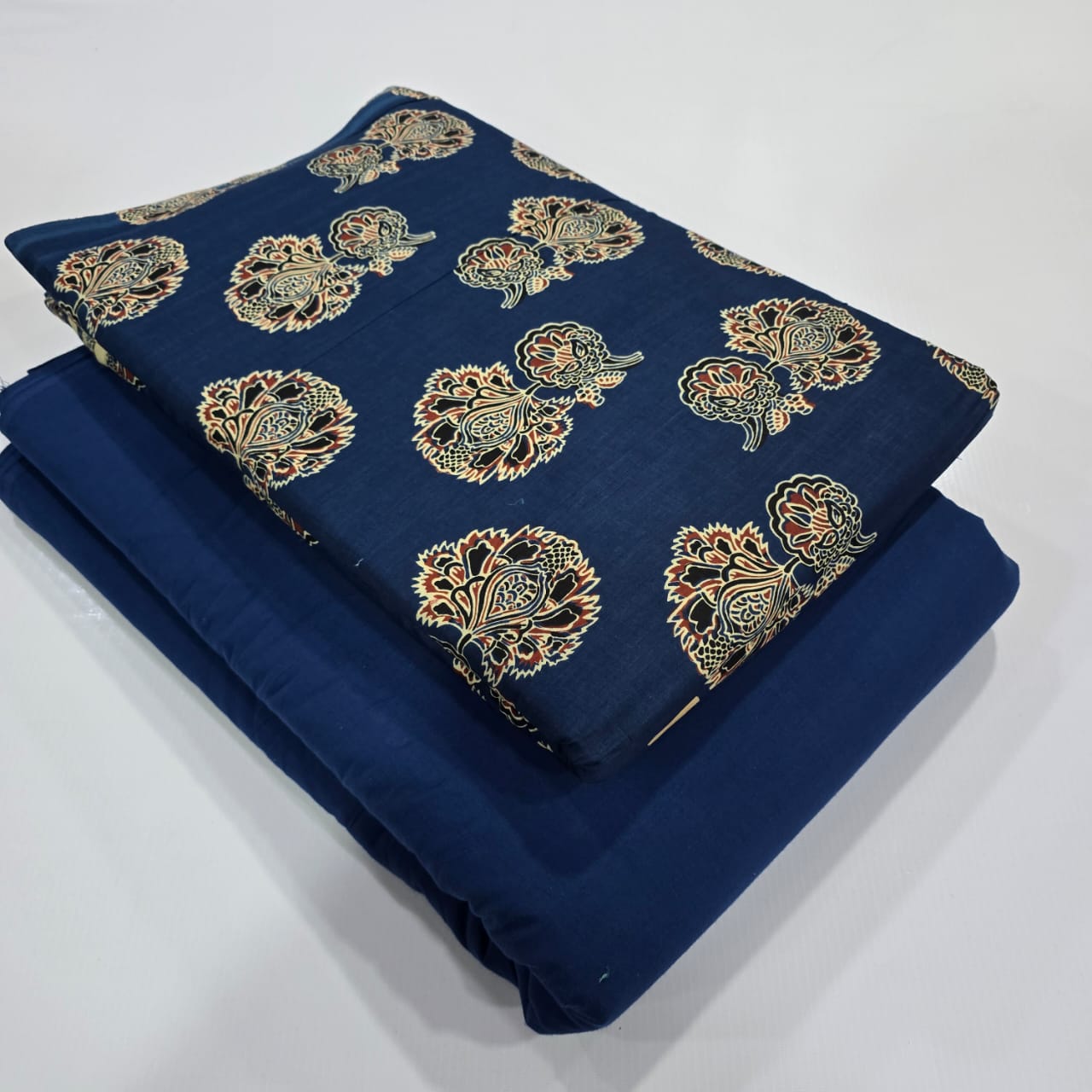 Traditional Hand Block  print Cotton top and bottom set (2PCYS64)