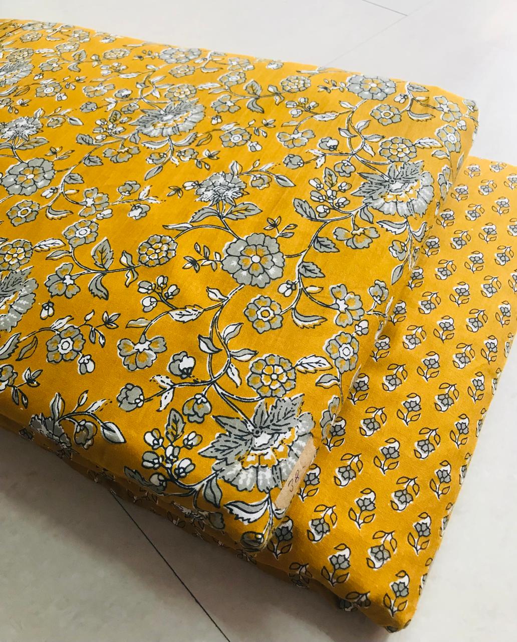TRADITIONAL HAND BLOCK PRINT COTTON TOP AND BOTTOM SET (2PCYS125)