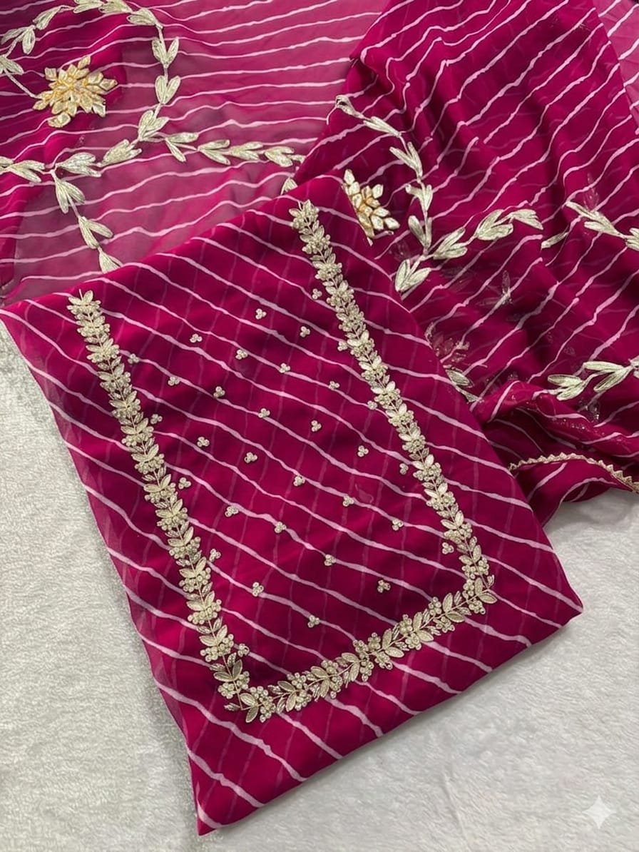 Premium Georgette fabric kurta with zardogi handwork ( GBT20)