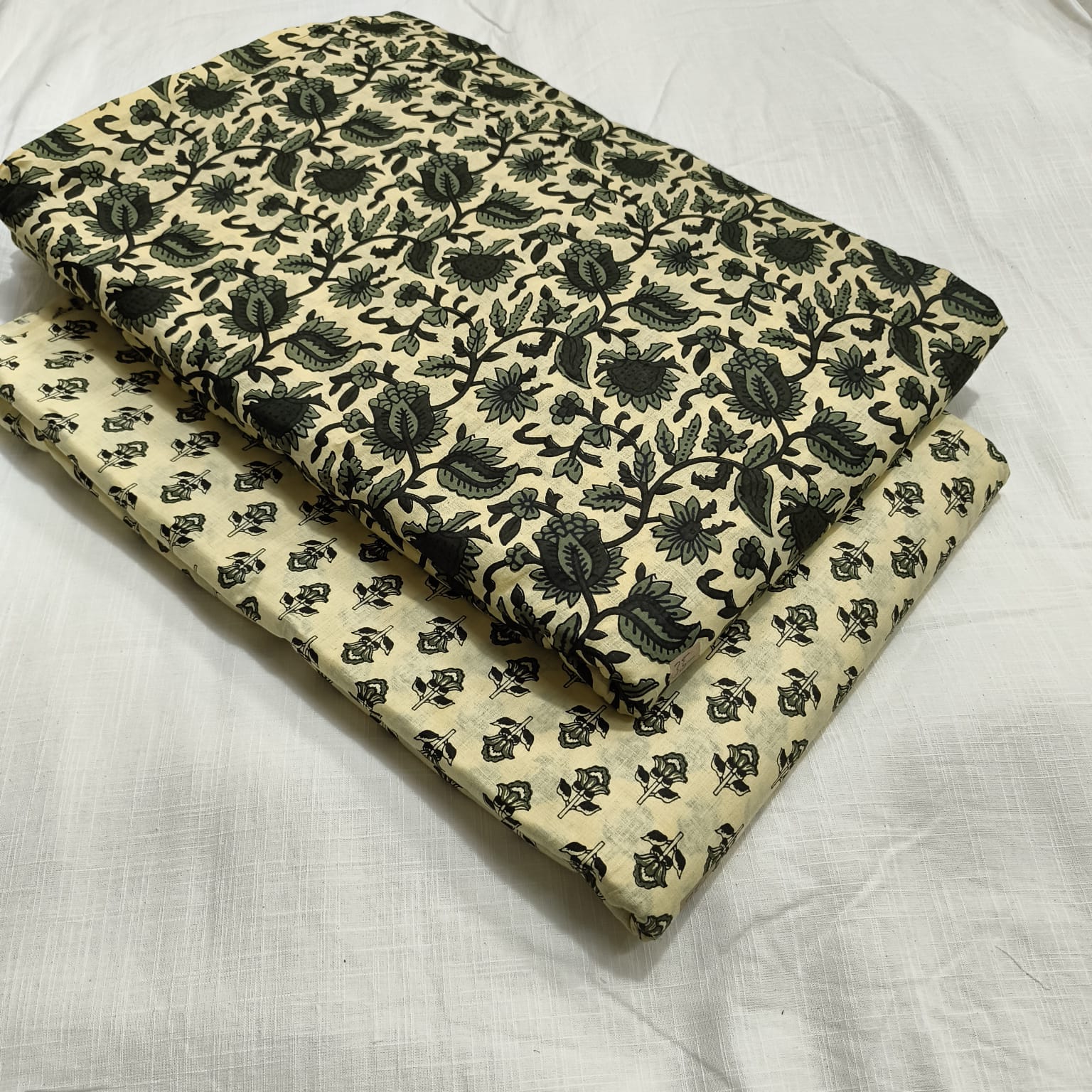 Traditional Hand block print Cotton top and bottom set (2PCYS76)